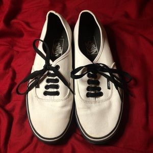 Inverted White and Black Vans